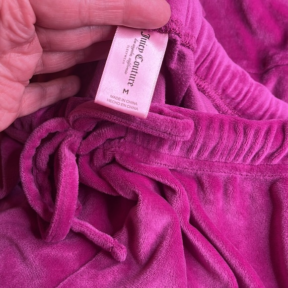 Juicy Couture Velour Hot Pinkish/Purplish Sleepwear Pajama Pants & top SIZE MED - Picture 3 of 10